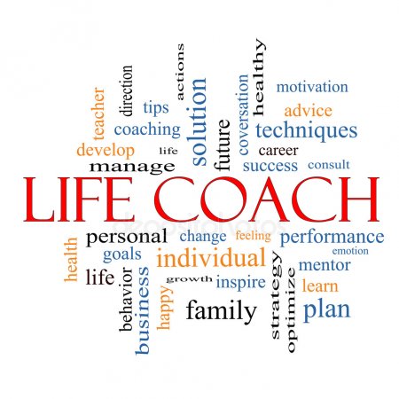 Life coach word cloud concept orig